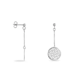 Online Histoire d'Or Boucles D'oreilles Pendantes Setti Argent Blanc