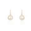 Hot Histoire d'Or Boucles D'oreilles Pendantes Olivia Argent Rose Perle Culture Oxyde