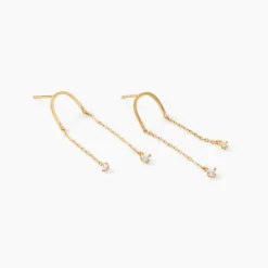 Histoire d'Or Boucles D'oreilles Pendantes Falling Star Or Jaune Oxyde De Zirconium* Boucles D'Oreilles|Boucles D'Oreilles Pendantes