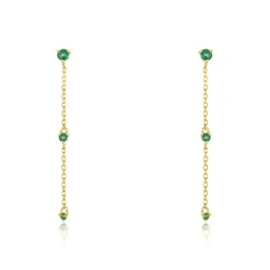 Histoire d'Or Boucles D'oreilles Pendantes Emeald Is The New Black Or Jaune Emeraude* Boucles D'Oreilles|Boucles D'Oreilles Pendantes