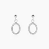 Histoire d'Or Boucles D'oreilles Pendantes Kimber Argent Blanc Oxyde De Zirconium* Boucles D'Oreilles|Boucles D'Oreilles Fantaisie