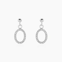 Histoire d'Or Boucles D'oreilles Pendantes Kimber Argent Blanc Oxyde De Zirconium* Boucles D'Oreilles|Boucles D'Oreilles Fantaisie