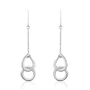 Hot Histoire d'Or Boucles D'oreilles Pendantes Joy Argent Blanc