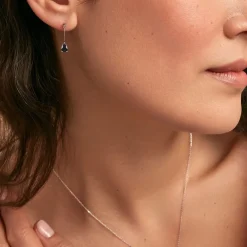 ADG Boucles D'oreilles Pendantes Or Blanc Goutte Saphir* Boucles D'Oreilles|Boucles D'Oreilles Pendantes