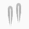 New Histoire d'Or Boucles D'oreilles Pendantes Jakarta Argent Blanc