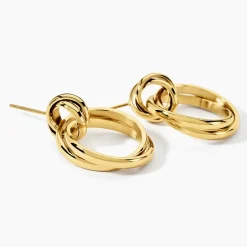 Discount Histoire d'Or Boucles D'oreilles Pendantes Allobrox Acier Dore