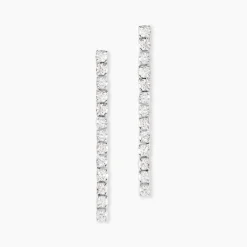 Histoire d'Or Boucles D'oreilles Pendantes Moscovado Or Blanc Diamant Synthétique* Boucles D'Oreilles|Boucles D'Oreilles Pendantes