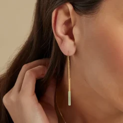 Histoire d'Or Boucles D'oreilles Pendantes Halcyone Or Jaune Aventurine* Boucles D'Oreilles|Boucles D'Oreilles Pendantes