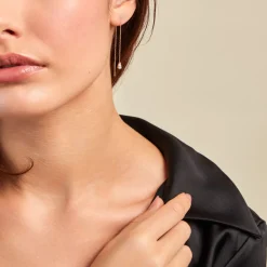 Histoire d'Or Boucles D'oreilles Pendantes Kirstin Or Jaune Diamant Synthétique