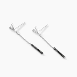 Histoire d'Or Boucles D'oreilles Pendantes Rachel Or Blanc Diamant* Boucles D'Oreilles|Boucles D'Oreilles Pendantes