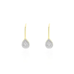 Histoire d'Or Boucles D'oreilles Pendantes Ursanne Or Jaune Diamants* Boucles D'Oreilles|Boucles D'Oreilles Pendantes