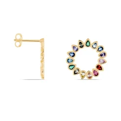 Histoire d'Or Boucles D'oreilles Pendantes Plaqué Or Jaune Ethem Pierres* Boucles D'Oreilles|Boucles D'Oreilles Fantaisie