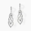 Histoire d'Or Boucles D'oreilles Pendantes Malika Argent Blanc Oxyde De Zirconium