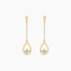 Best Histoire d'Or Boucles D'oreilles Pendantes Or Jaune Ossian Topaze