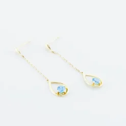 Best Histoire d'Or Boucles D'oreilles Pendantes Or Jaune Ossian Topaze