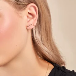 Discount Histoire d'Or Boucles D'oreilles Pendantes Orion Or Jaune Oxyde De Zirconium