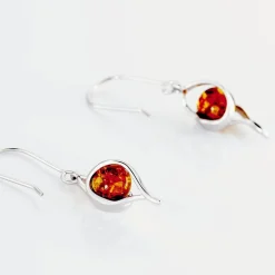 Histoire d'Or Boucles D'oreilles Pendantes Hilarionne Argent Blanc Ambre* Boucles D'Oreilles|Boucles D'Oreilles Fantaisie