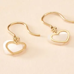 Histoire d'Or Boucles D'oreilles Pendantes Naïade Or Jaune Nacre* Boucles D'Oreilles|Boucles D'Oreilles Pendantes