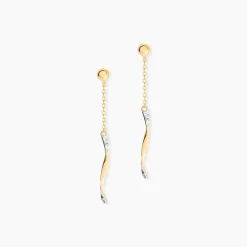 Histoire d'Or Boucles D'Oreilles Pendantes Marcelino Or Bicolore* Boucles D'Oreilles|Boucles D'Oreilles Pendantes