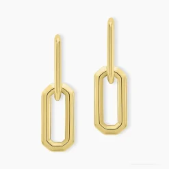 Online Histoire d'Or Boucles D'oreilles Pendantes Lyre Acier Jaune
