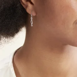 Sale Histoire d'Or Boucles D'oreilles Pendantes Carla Argent Blanc Oxyde De Zirconium