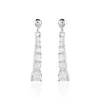 Histoire d'Or Boucles D'oreilles Pendantes Dervla Argent Rhodié Oxyde De Zirconium* Boucles D'Oreilles|Boucles D'Oreilles Fantaisie
