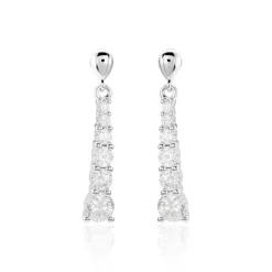 Histoire d'Or Boucles D'oreilles Pendantes Dervla Argent Rhodié Oxyde De Zirconium* Boucles D'Oreilles|Boucles D'Oreilles Fantaisie