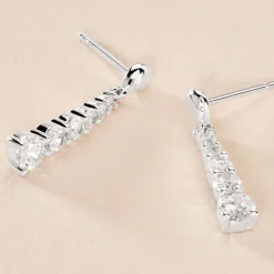 Histoire d'Or Boucles D'oreilles Pendantes Dervla Argent Rhodié Oxyde De Zirconium* Boucles D'Oreilles|Boucles D'Oreilles Fantaisie