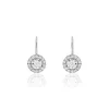 Sale Histoire d'Or Boucles D'oreilles Pendantes Mentoura Or Blanc Diamant Synthétique