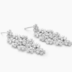 Histoire d'Or Boucles D'oreilles Pendantes Midnight Flower Argent Blanc Oxyde* Boucles D'Oreilles|Boucles D'Oreilles Pendantes