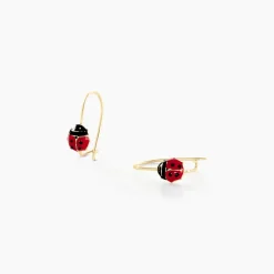 Histoire d'Or Boucles D'oreilles Pendantes Helidie Coccinelle Or Jaune* Boucles D'Oreilles|Boucles D'Oreilles Pendantes