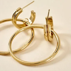 Histoire d'Or Boucles D'oreilles Pendantes Juhani Acier Jaune* Boucles D'Oreilles|Boucles D'Oreilles Fantaisie