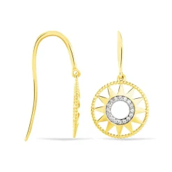Histoire d'Or Boucles D'oreilles Pendantes Thallya Or Jaune Oxyde De Zirconium