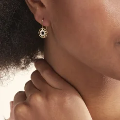 Histoire d'Or Boucles D'oreilles Pendantes Thallya Or Jaune Oxyde De Zirconium