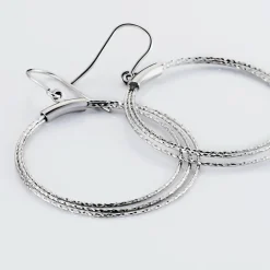 Best Histoire d'Or Boucles D'oreilles Pendantes Nadiona Argent Blanc
