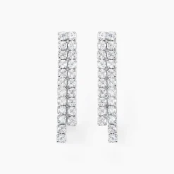 Online Histoire d'Or Boucles D'oreilles Pendantes Louann Argent Blanc Oxyde De Zirconium
