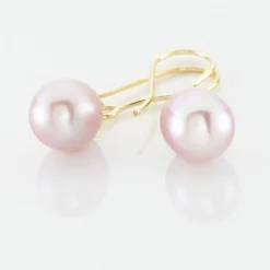 Discount Histoire d'Or Boucles D'oreilles Pendantes Baroque Or Jaune Perle De Culture