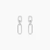 Sale Histoire d'Or Boucles D'oreilles Pendantes Trait D'union Argent Blanc Oxyde