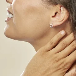 New Histoire d'Or Boucles D'oreilles Pendantes Elisene Argent Blanc Oxyde De Zirconium