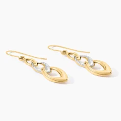 Histoire d'Or Boucles D'Oreilles Pendantes Pentti Or Bicolore* Boucles D'Oreilles|Boucles D'Oreilles Pendantes