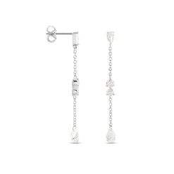 Histoire d'Or Boucles D'oreilles Pendantes Kelan Argent Blanc Oxyde De Zirconium* Boucles D'Oreilles|Boucles D'Oreilles Fantaisie