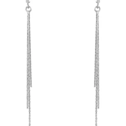 Sale Histoire d'Or Boucles D'oreilles Pendantes Yalle Argent Blanc