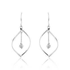 Histoire d'Or Boucles D'oreilles Pendantes Melaine Argent Blanc