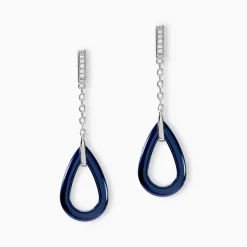 Histoire d'Or Boucles D'oreilles Pendantes Peer Argent Blanc Oxyde De Zirconium* Boucles D'Oreilles|Boucles D'Oreilles Fantaisie