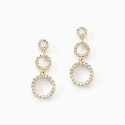 Discount Histoire d'Or Boucles D'oreilles Pendantes Camron Or Jaune Oxyde De Zirconium