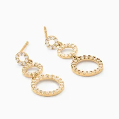 Discount Histoire d'Or Boucles D'oreilles Pendantes Camron Or Jaune Oxyde De Zirconium