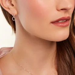 Discount Histoire d'Or Boucles D'oreilles Pendantes Camron Or Jaune Oxyde De Zirconium