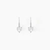 Sale Histoire d'Or Boucles D'oreilles Pendantes Bo Coeur Pm Or Blanc Oxyde De Zirconium