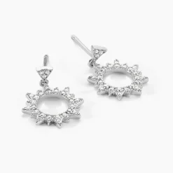 Histoire d'Or Boucles D'oreilles Pendantes Teana Argent Blanc Oxyde De Zirconium