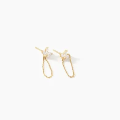 Histoire d'Or Boucles D'oreilles Pendantes Tiara Or Jaune Oxyde De Zirconium* Boucles D'Oreilles|Boucles D'Oreilles Pendantes